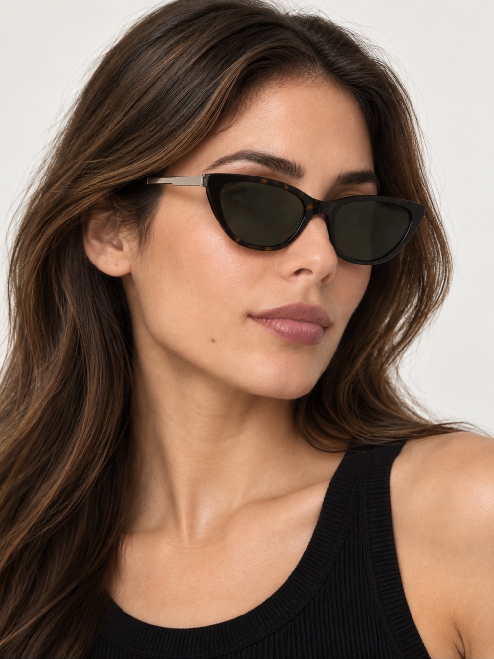 Saint Laurent SL M69 002 Cat Eye Sunglasses Havana YSL 56-18-145